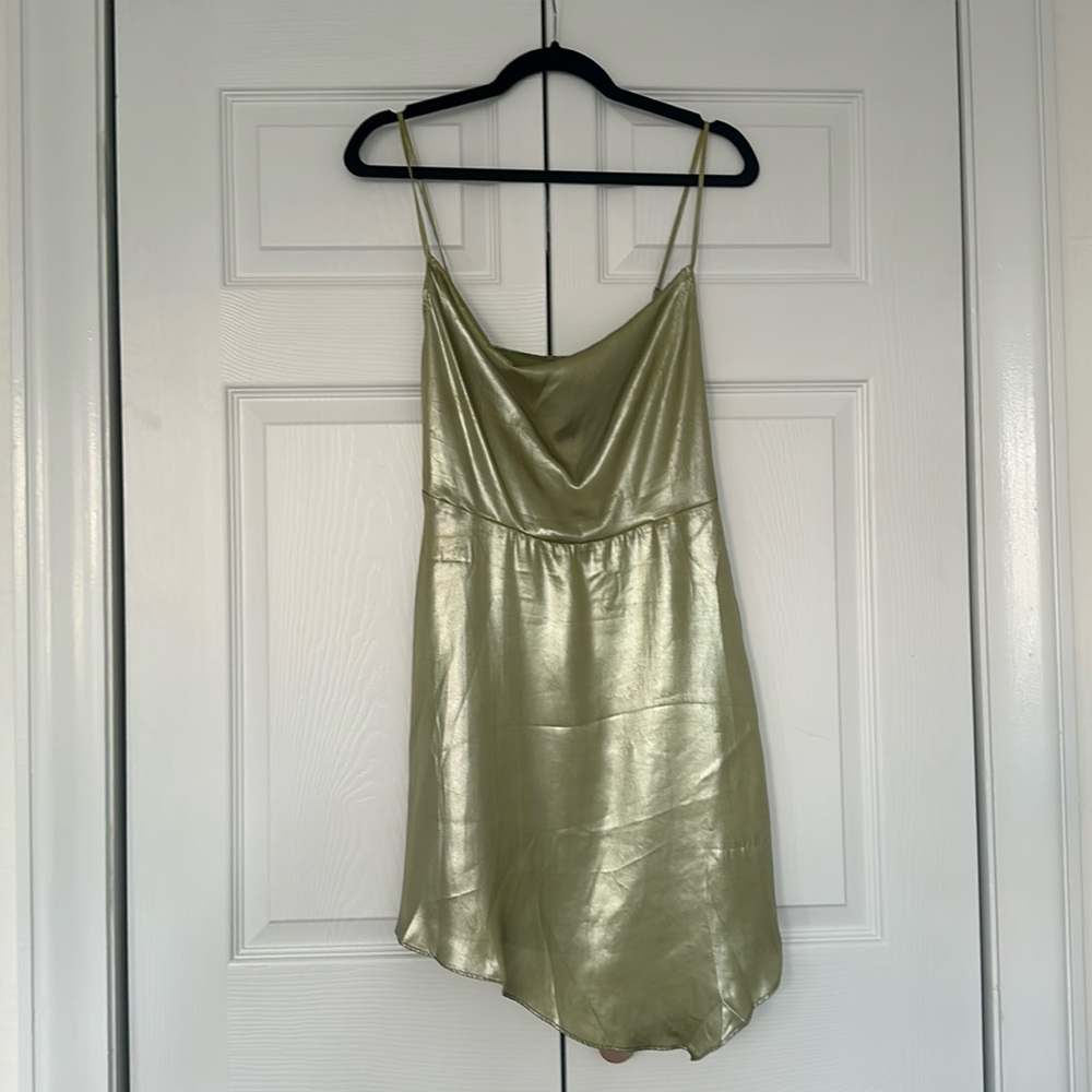 URBAN OUTFITTERS SHINY EMERALD DRESS